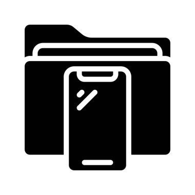 Cep Telefonu Dizini simgesi, vektör illüstrasyonu 