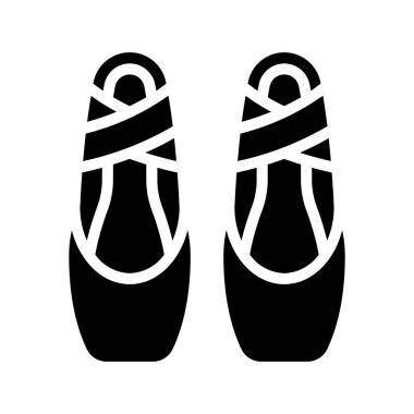 Bale Ayakkabıları Simgesi Basit Vektör İllüstrasyonu