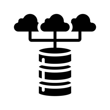 veritabanı web simgesi vektör çizimi