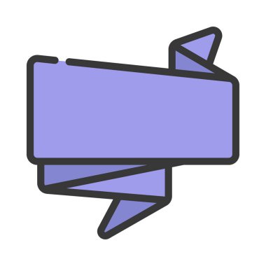 Beyaz arkaplanda Banner simgesinin vektör illüstrasyonu 