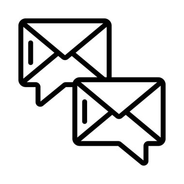 E- posta İletişim simgesi vektör illüstrasyonu 