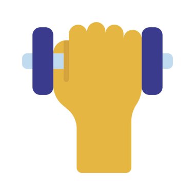 el ağ simgesinde dambıl, satır biçimi