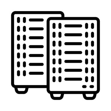 Veri Merkezi simgesi, vektör illüstrasyonu  