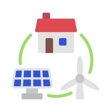 Akıllı Izgara ağ ikonu vektör çizimi