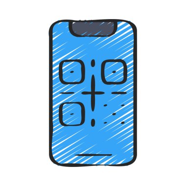 qr kod web simgesi vektör çizimi