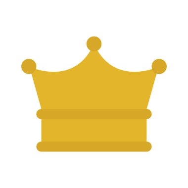 Beyaz arkaplanda kraliyet taç simgesi vektör illüstrasyonu 