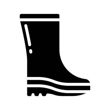 Wellington Boot Web simgesi vektör illüstrasyonu