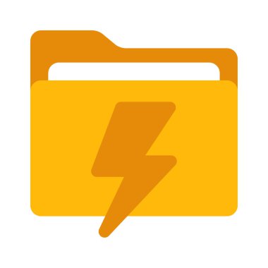 Şimşek Yıldırımı Dizini simgesi, vektör illüstrasyonu 