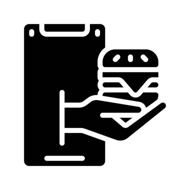 Hamburger Uygulaması Taşıma Web ikonu vektör illüstrasyonu