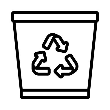 Çöp Kutusu simgesi vektör resimleme arkaplanını geri dönüştür 