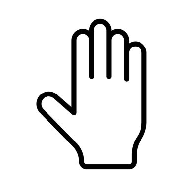 Dört Parmak Simgede Basit Vektör İllüstrasyonu