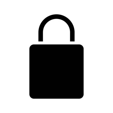 lock icon, vector illustration simple design
