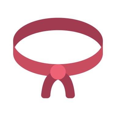 Baş bandı düz simgesi, vektör illüstrasyonu 