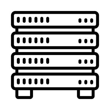 sunucu web simgesi vektör illüstrasyonu