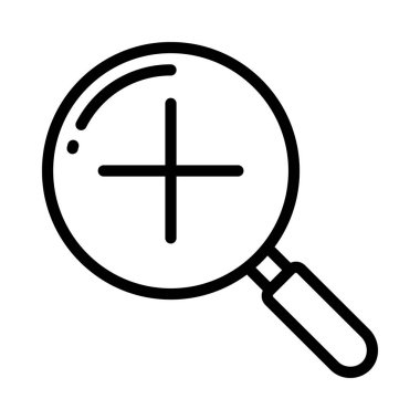 Büyüteç Simgesi Vektör İllüstrasyonuna Büyüt 