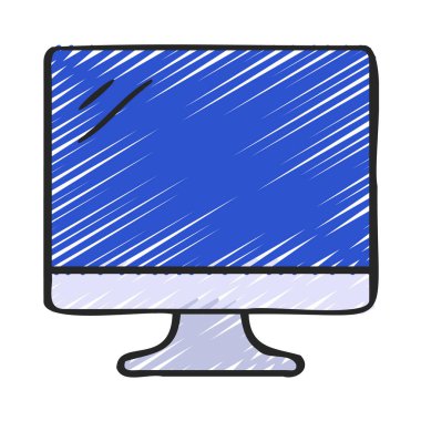 bilgisayar ekranı simgesi, vektör illüstrasyonu 