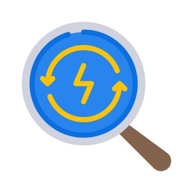 Yenilenebilir Enerji Ağı simgesi, vektör illüstrasyonu                     