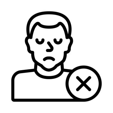 Mutsuz Kullanıcı Web simgesi vektör çizimi