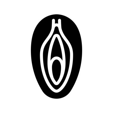 Vagina flat icon, vector illustration 