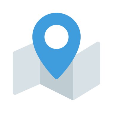 Basit konum simgesi, vektör illüstrasyonu