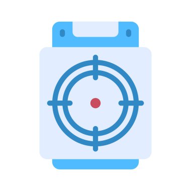 İlk Kişi Nişancı Oyunu simgesi, vektör illüstrasyonu basit tasarım