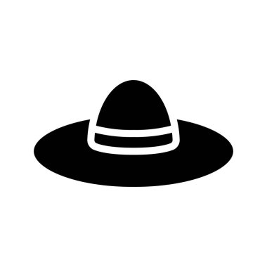 Büyük Plaj Şapkası ağ vektör illüstrasyonu