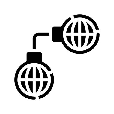 İnternet kelepçe simgesi, vektör illüstrasyonu