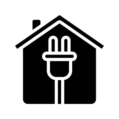 Doldurulmuş Ev simgesi, vektör illüstrasyonu 