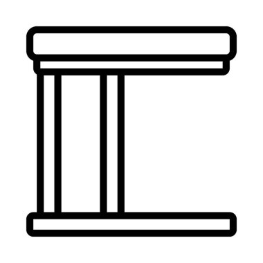 Arching Table düz simgesi, vektör illüstrasyonu 