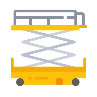 Makas Kaldırma simgesi basit vektör illüstrasyonu 