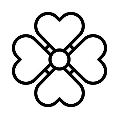 Yonca yaprak ikonu vektör illüstrasyonu 