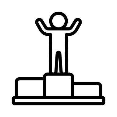 Kazanan Podyum Web simgesi vektör illüstrasyonunda