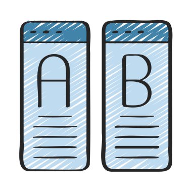 AB Test Ağ simgesi vektör illüstrasyonu