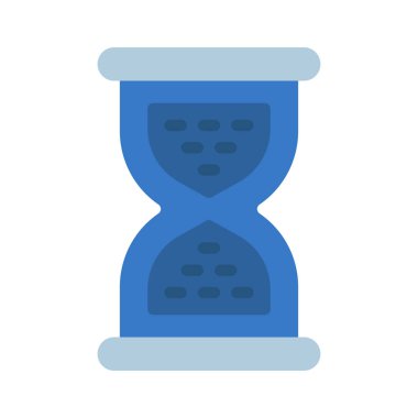 Beyaz arkaplanda kum zamanlayıcısı simgesi