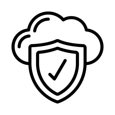 Bulut Koruma Ağı vektör illüstrasyonuName