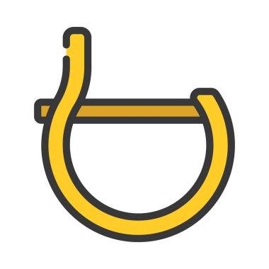 İngilizce Kilit Küpe Web simgesi vektör çizimi