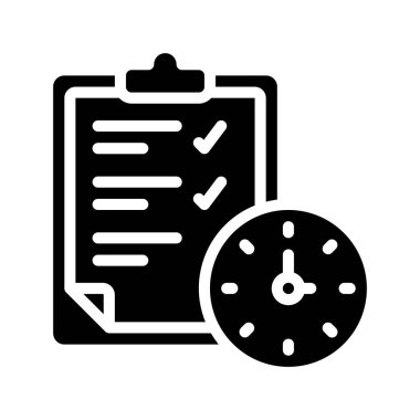 Zaman Listeli Web simgesi vektör illüstrasyonuName