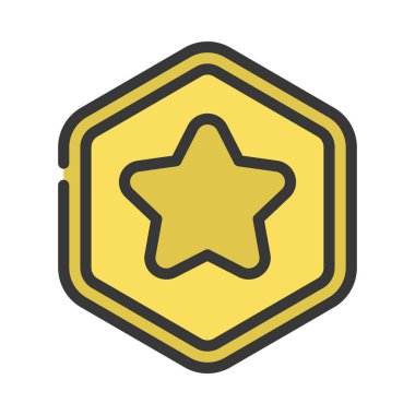 Oyun Token simgesi, vektör illüstrasyonu basit tasarım