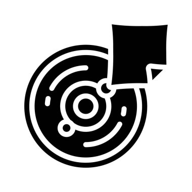 Mercek Temizleme Simgesi Basit Vektör İllüstrasyonu