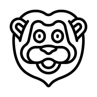 vektör renk aslan çizgi film illüstrasyonu