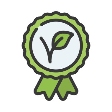 Kurdele ikon vektör illüstrasyonlu Sürdürülebilir Ödül 