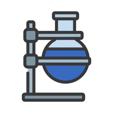 Yuvarlak Beaker ağ ikonu vektör çizimi