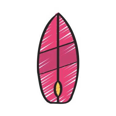 Sörf tahtası. Web simgesi basit illüstrasyon