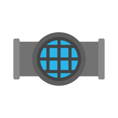 Kanalizasyon borusu simgesi, vektör illüstrasyonu 