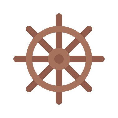 Tekne Direksiyonu Web ikonu vektör illüstrasyonu