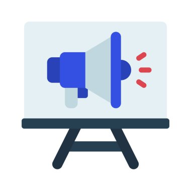 Pazarlama Eğitimi Web simgesi vektör illüstrasyonu