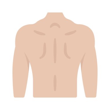 Erkek Sırtı ağ ikonu vektör illüstrasyonu