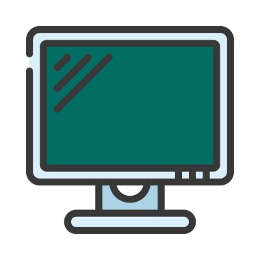 Web simgesi düz tasarımı, vektör illüstrasyonunu izle