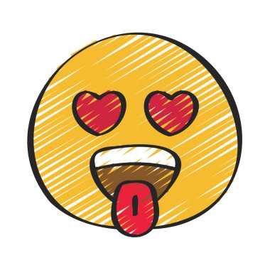 Şehvet simgesi düz simge, vektör illüstrasyonu 