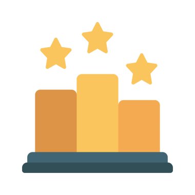 Kazanan Podyum Web simgesi vektör illüstrasyonu